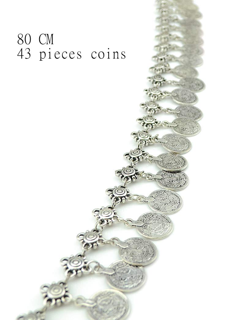 COLORFUL BLING Vintage Coin Belly Waist Chain Fashion Belt Gypsy Bohemian Dancing Tassel Body Jewelry-B - Image 2